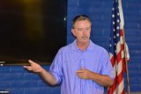 Lemoore Golf Course Manager Tom Ringer has nice things to say to the Lemoore Rotary Club Tuesday, Sept. 13.